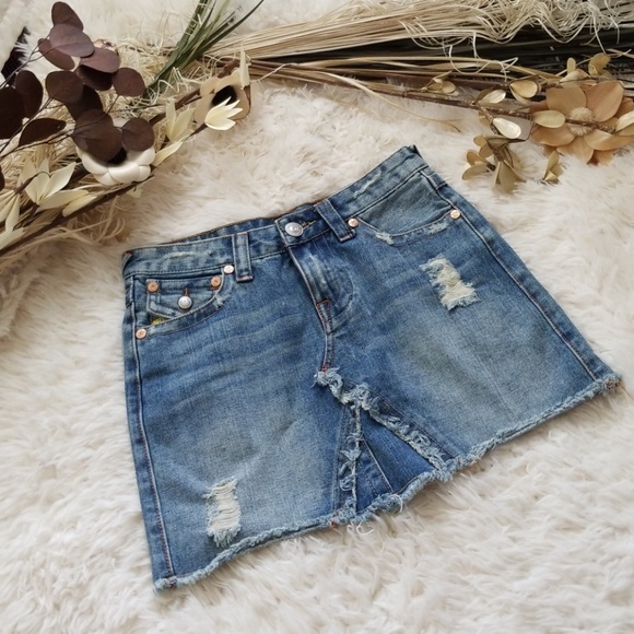 true religion jean skirt